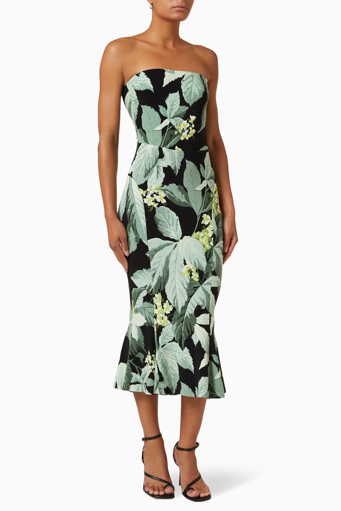 

Fishtail Strapless Dress, Green