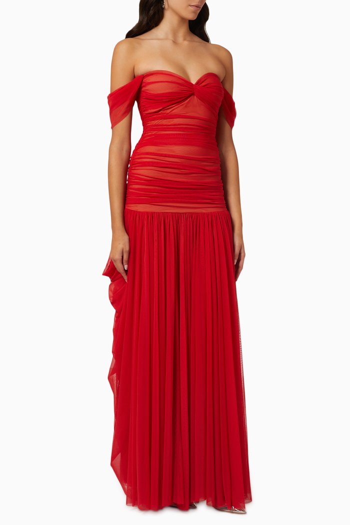 

Walter Goddess Gown in Stretch Nylon, Red