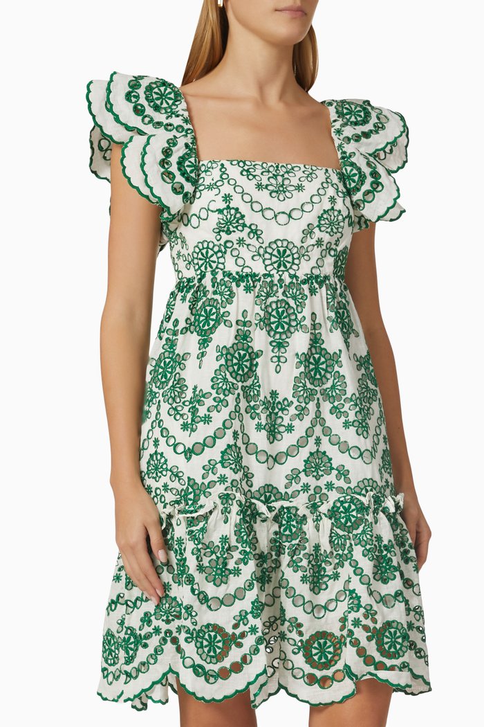 

Lexa Mini Dress in Cotton, Green