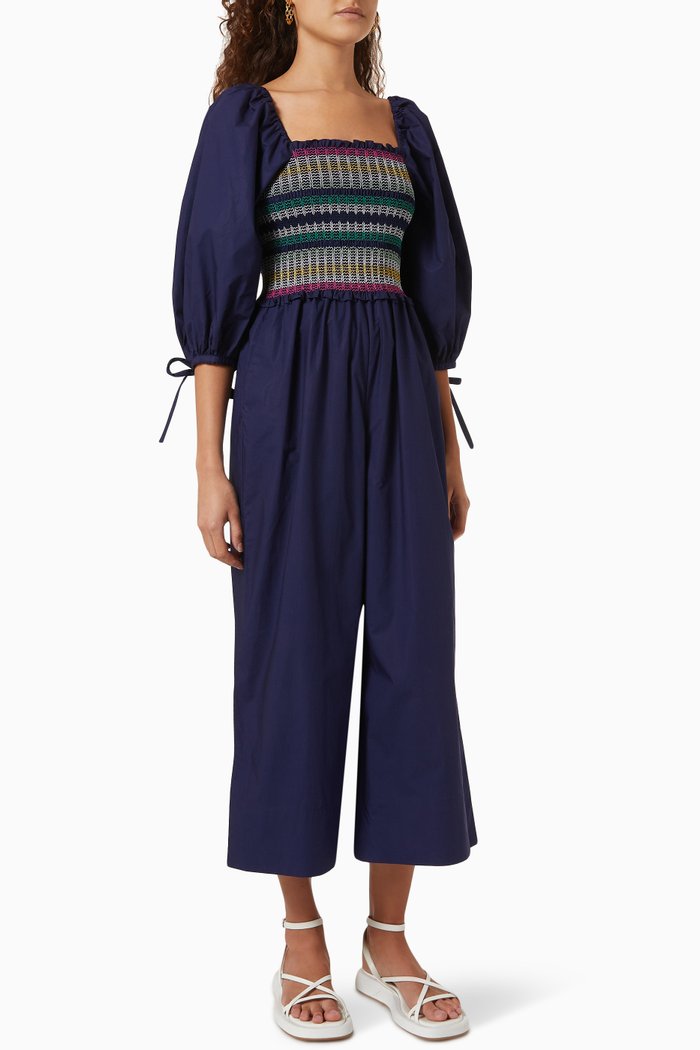 

Jazzy Jumpsuit in Cotton Poplin, Blue