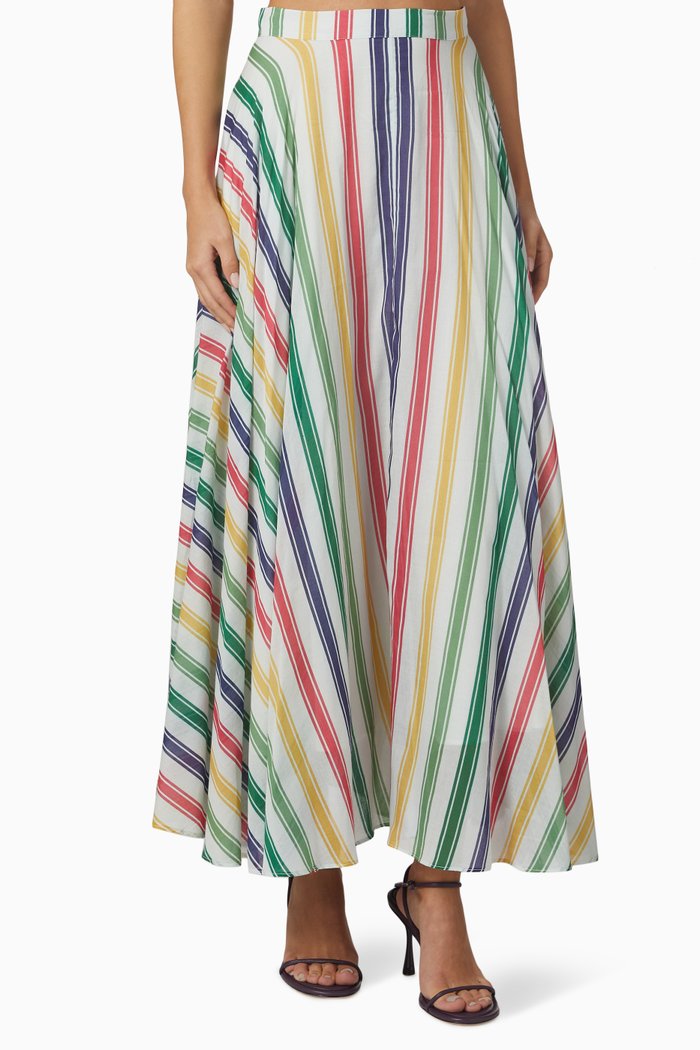 

Aquinnah Maxi Skirt in Cotton, Multicolour