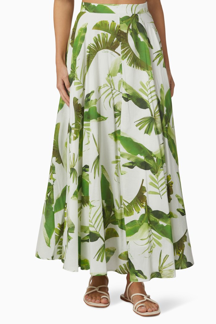 

Aquinnah Maxi Skirt in Cotton, White