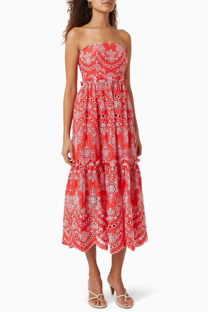 

Torres Dress in Cotton, Red