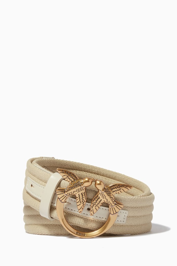 

Love Rib Belt H4 in Textile, White