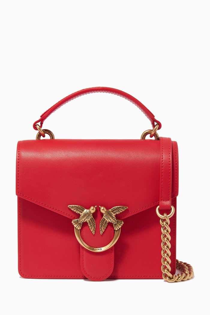 

Love Mini Top Handle Simply 5 Bag in Leather, Red
