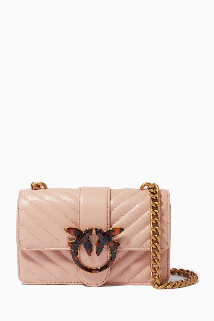 

Mini Love Icon V Quilt 6 Bag in Leather, Pink