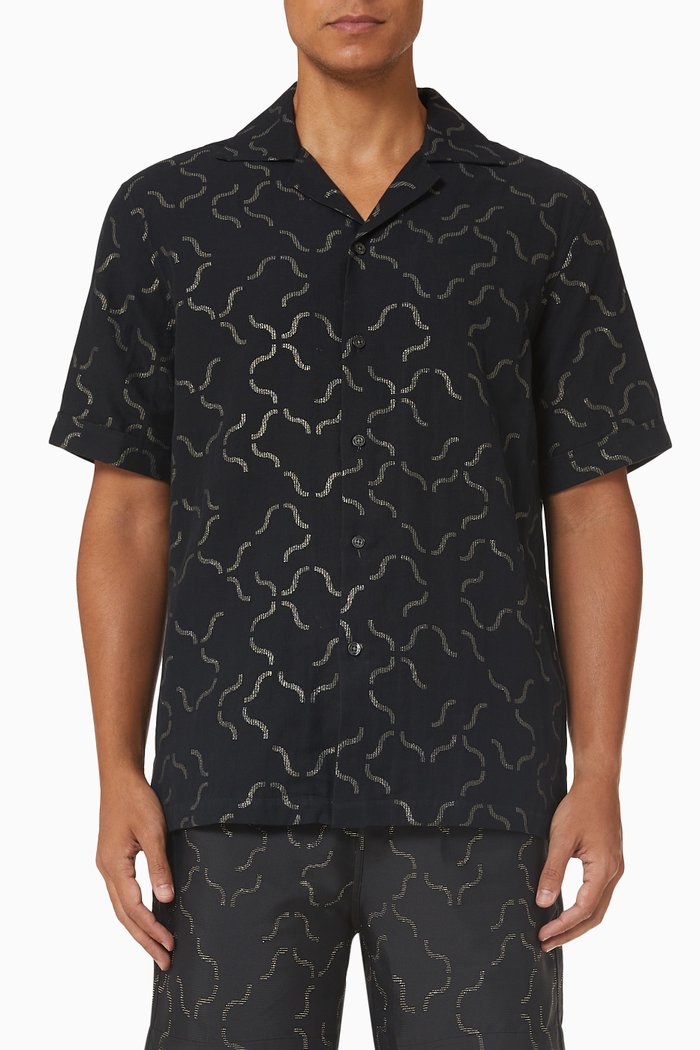 

Roberto Shirt in Jacquard, Black