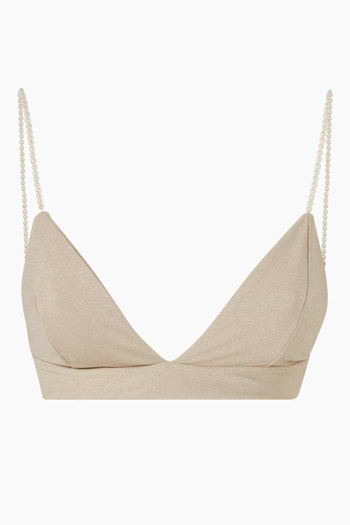 

Pearl Bikini Top, White