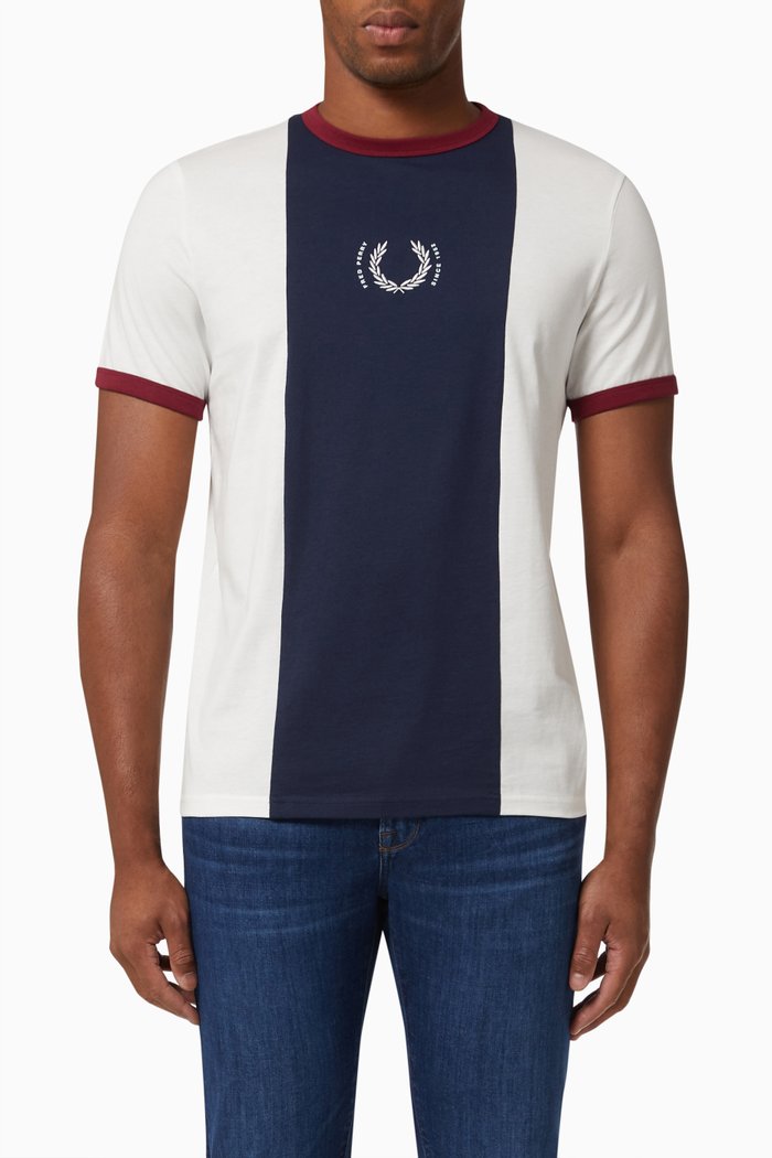 

Central Stripe T-shirt in Cotton Jersey, White