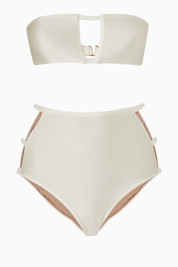

Strapless High Waist Bikini Set, Neutral