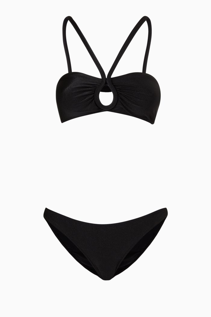 

Keyhole Bikini Set, Black