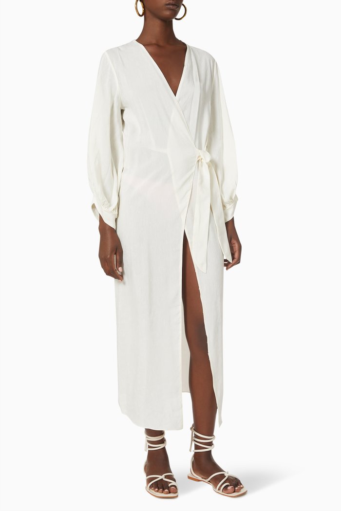 

Carre Long Robe in Modal Blend, Neutral