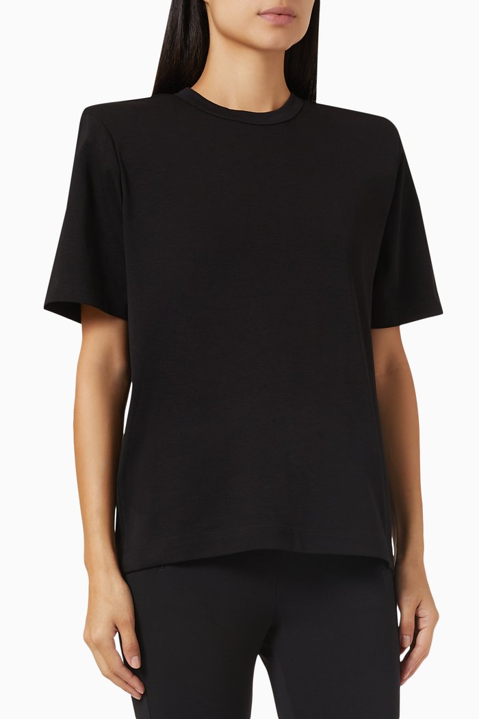 Shoulder Pad T-shirt, Black