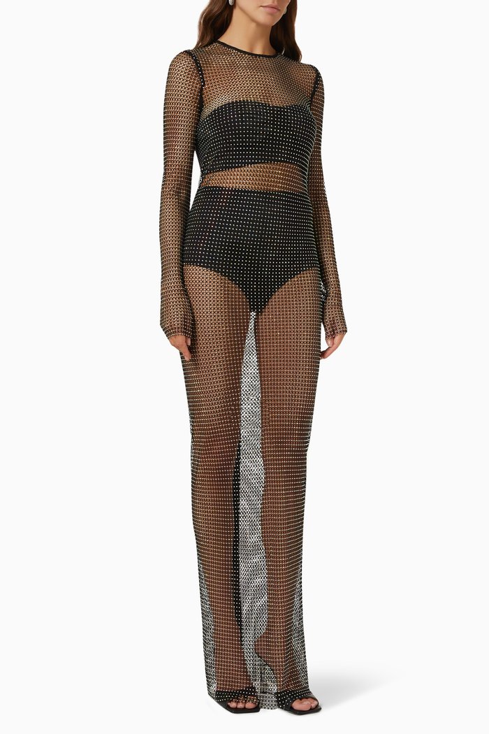 

Webb Rhinestone Dress, Black