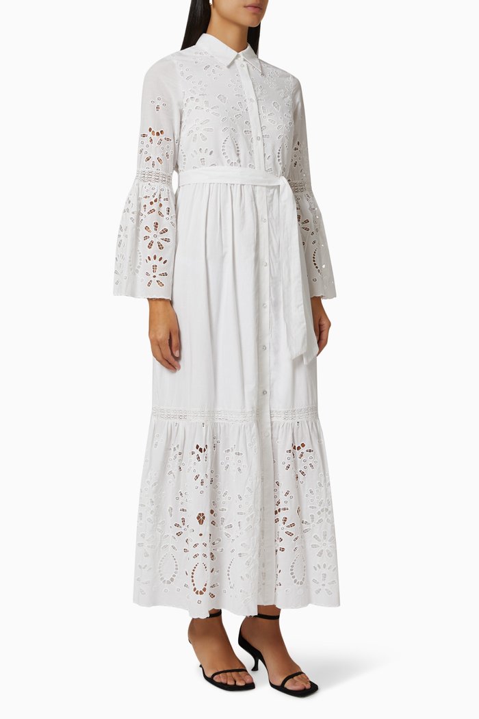 

Yasbohima Dress in Organic Cotton, White