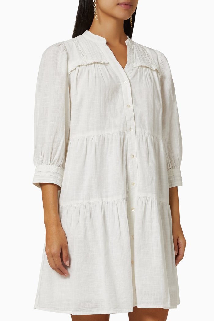 

Yasmalena Dress in Organic Cotton, White