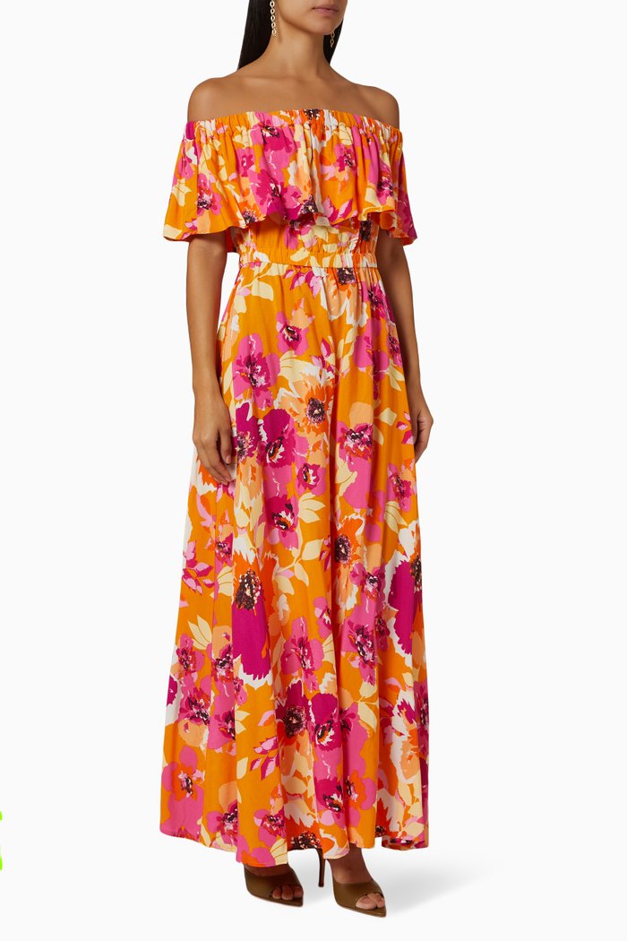 

Yaszoe Maxi Dress in Viscose, Yellow