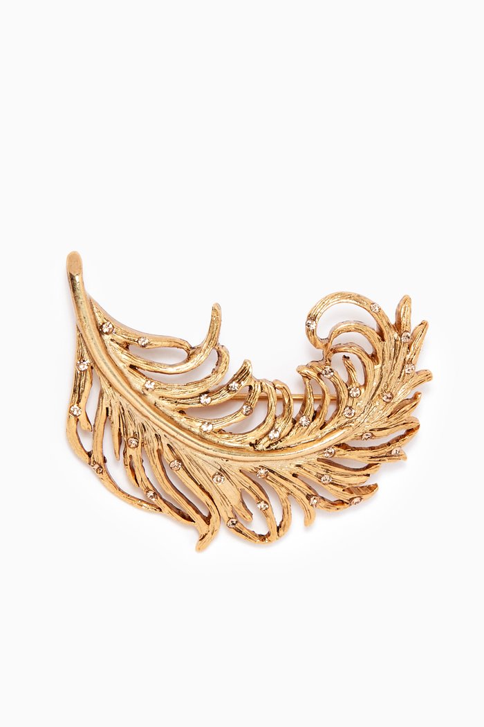 

Feather Brooch, Gold
