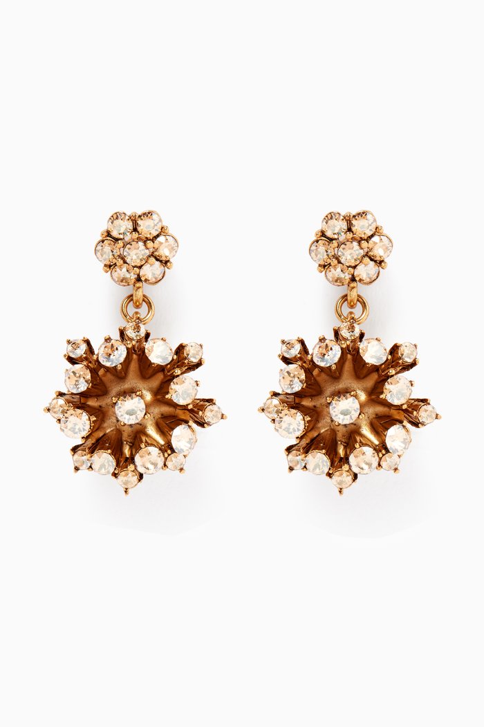 

Burst Crystal Earrings, Gold