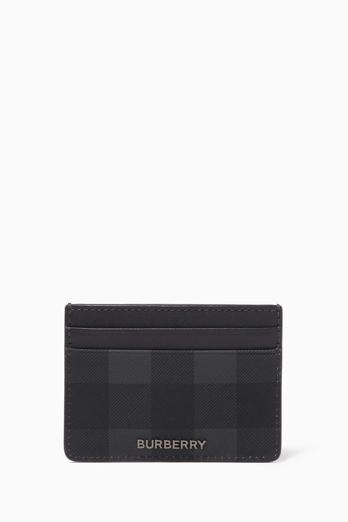 

Sandon Check Card Holder, Grey