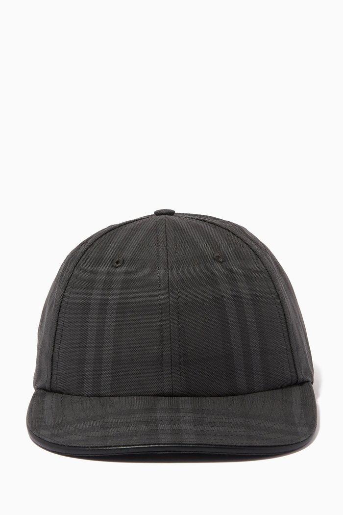 

Giant Check Baseball Cap in Canvas, Grey