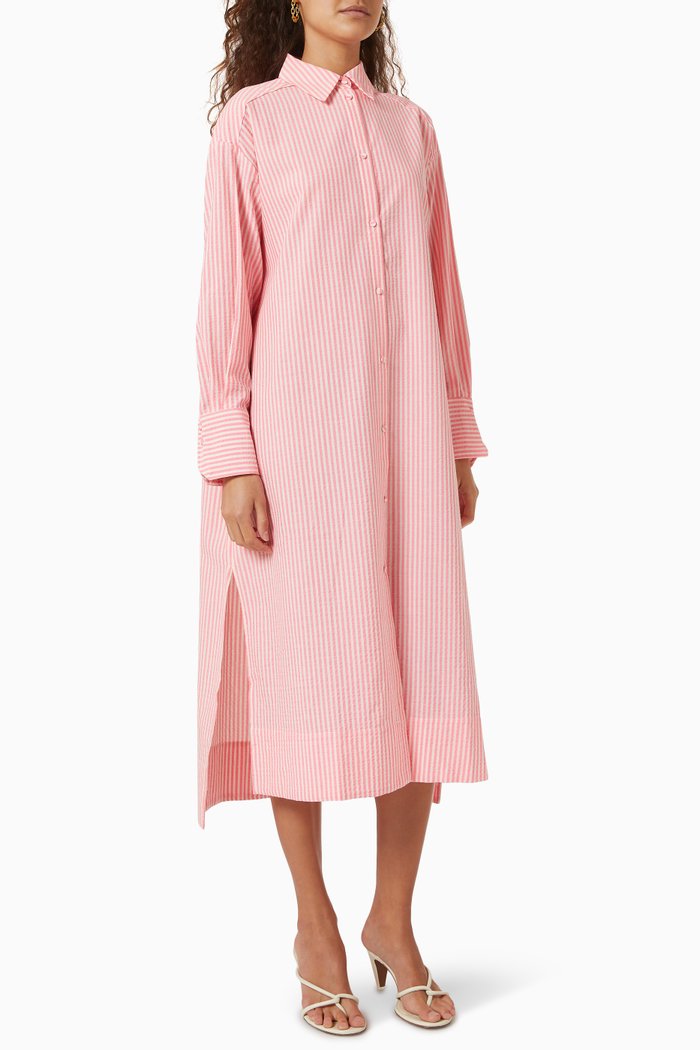 

Yascorala Shirt Dress in Cotton, White