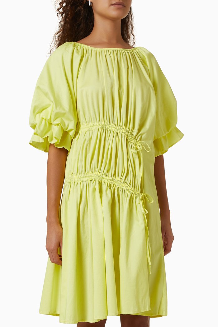 

Yascaro Mini Dress in Organic Cotton, Yellow