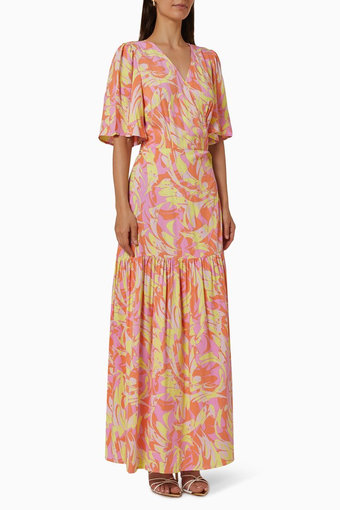 

Yasigla Maxi Wrap Dress in LENZING™ ECOVERO™ Viscose, Purple