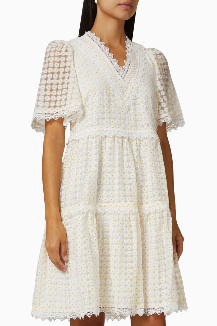 

Yasdaima Dress in Chiffon, White