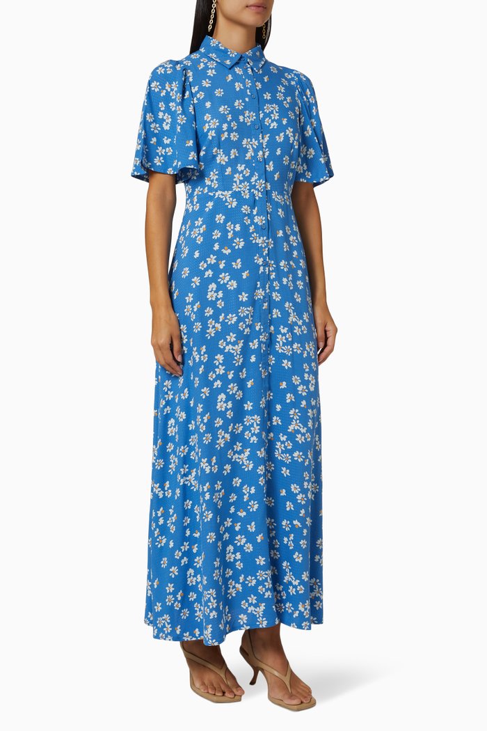 

Yaslimo Shirt Dress in Viscose, Blue