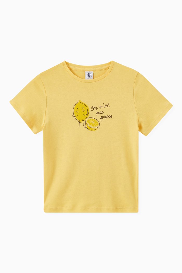 

Graphic T-Shirt in Cotton, Yellow