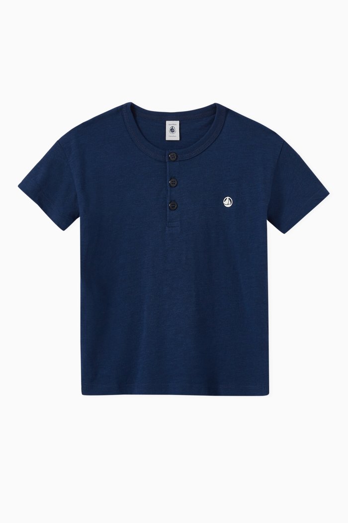 

Embroidered Logo T-Shirt in Cotton, Blue