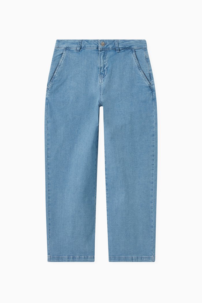 

Wide-Leg Pants in Organic Light Denim, Blue