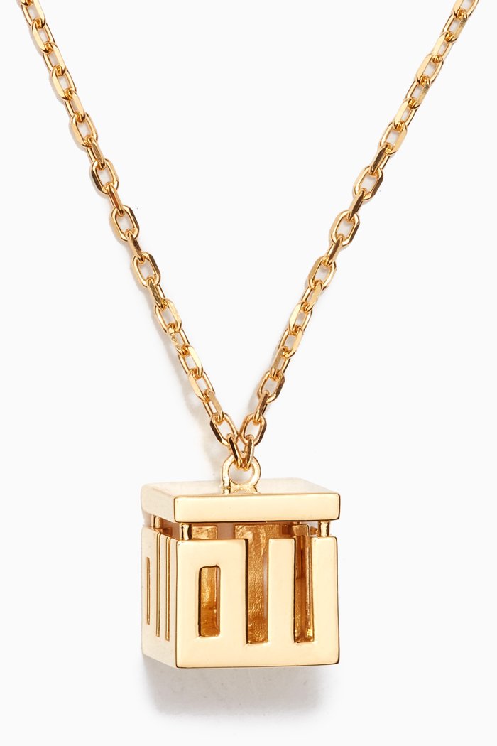 

Allah Cube Diamond Necklace in 18kt Yellow Gold