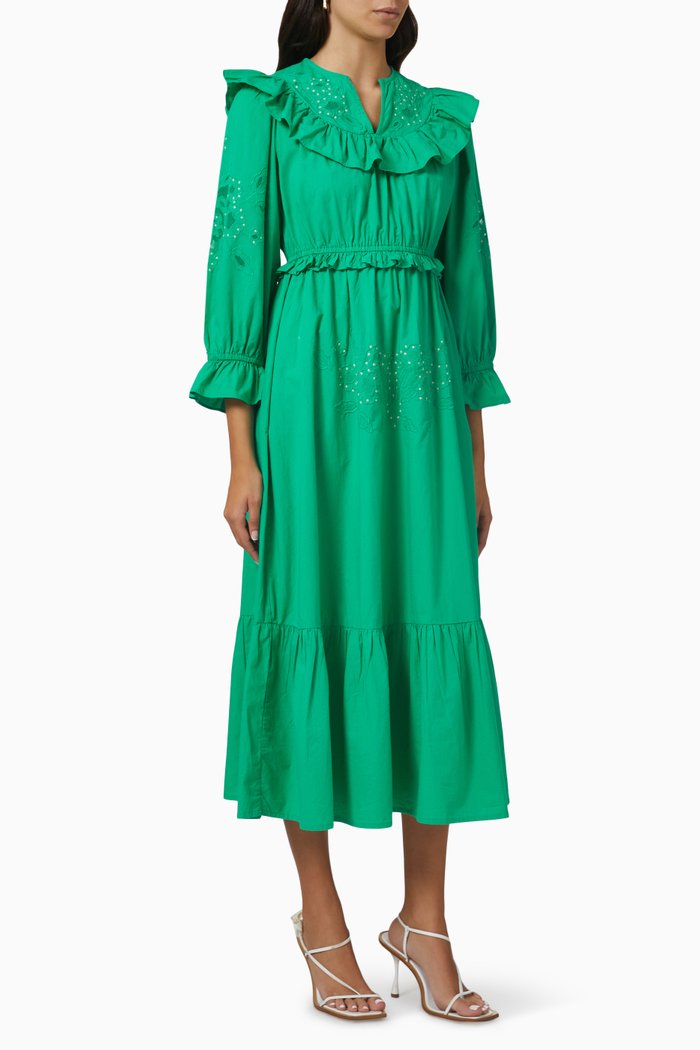 

Yassimpa Midi Dress in ECOVERO Viscose, Green