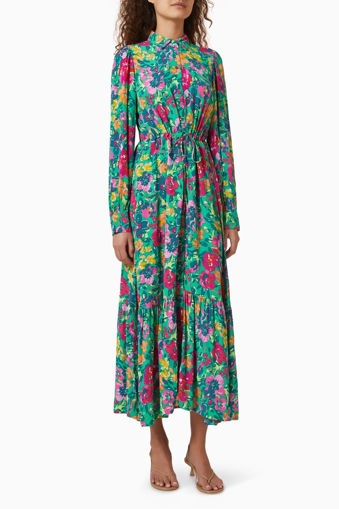 

Yasjubira Long Shirt Dress, Green