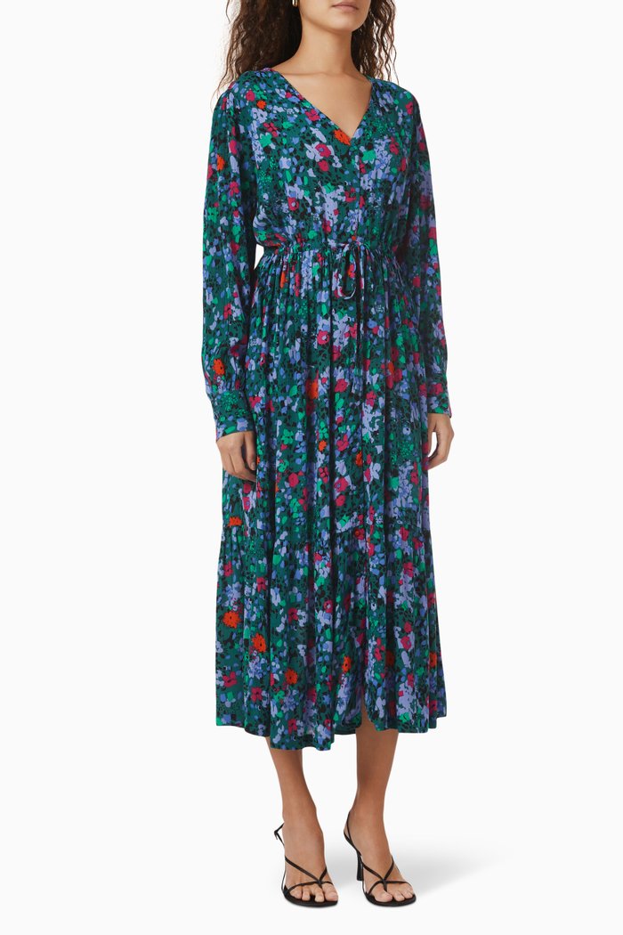 

Yassanja Midi Dress in Viscose, Green