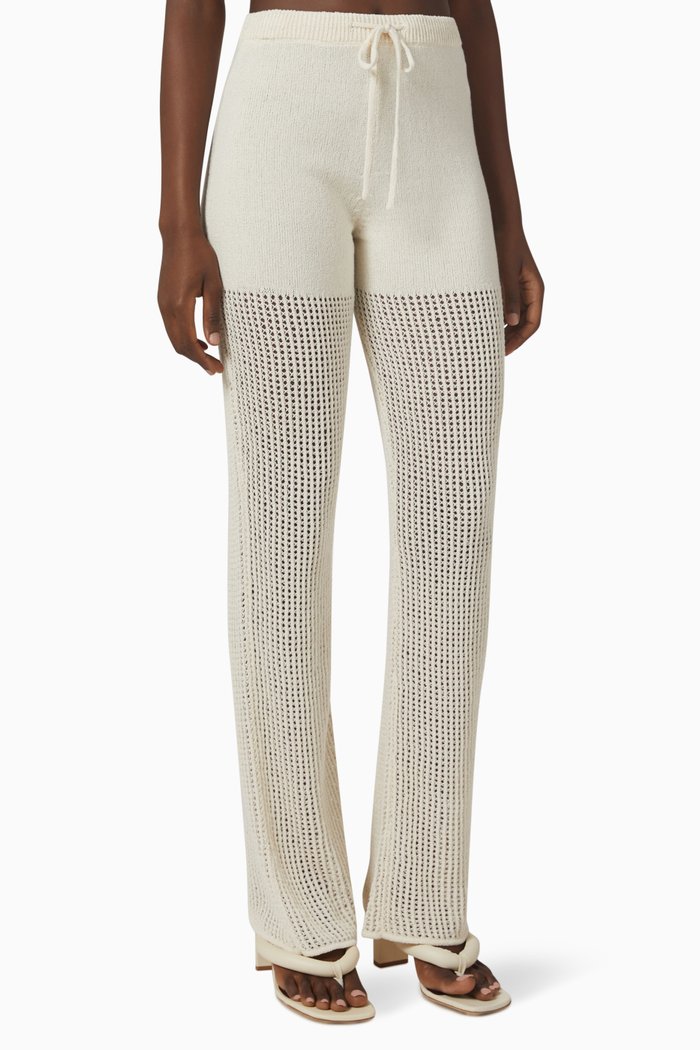 

Kaela Pants in Cotton Crochet, Neutral
