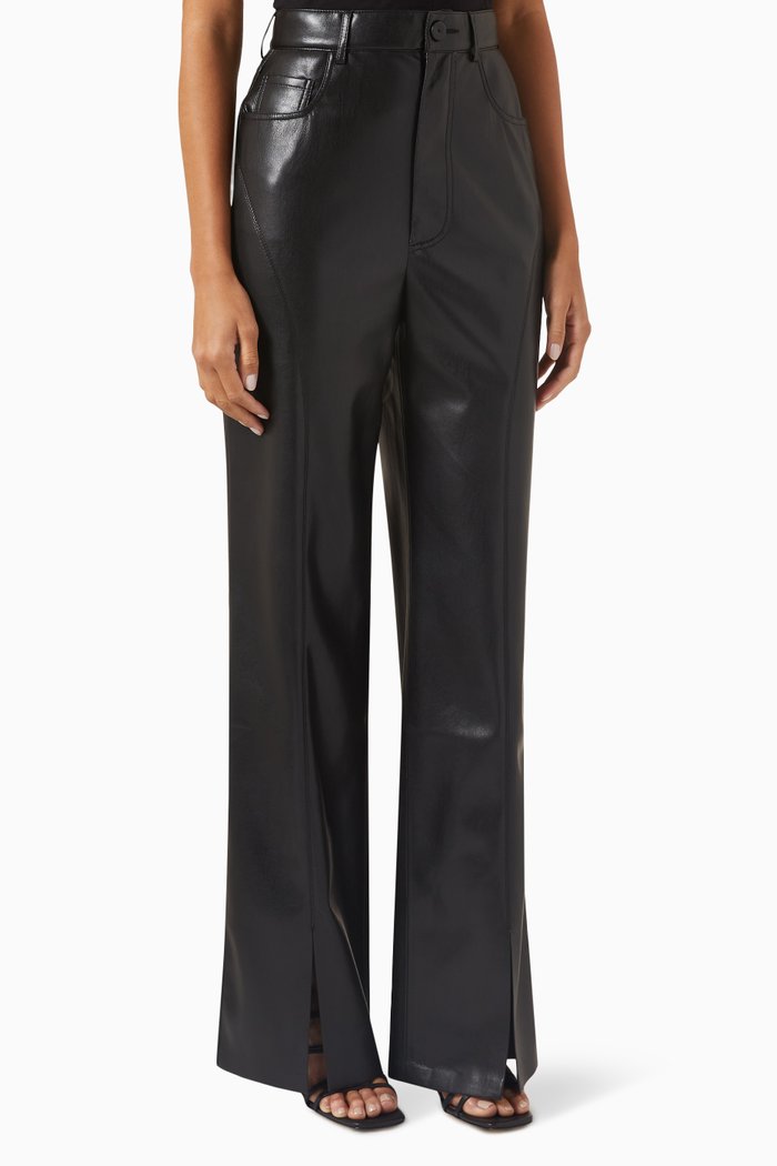 

Basha Pants in Vegan Leather, Black