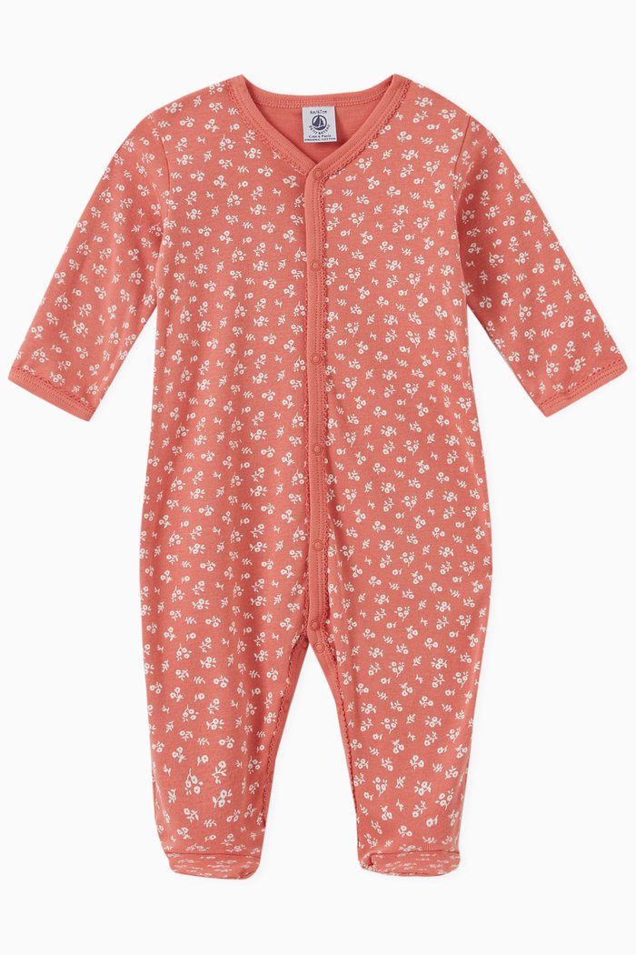 

Floral Print Sleepsuit, Pink
