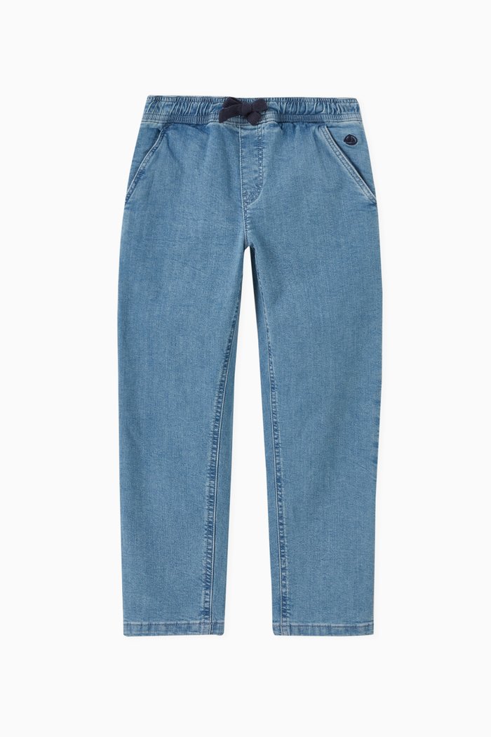 

Bow Denim Pants, Blue