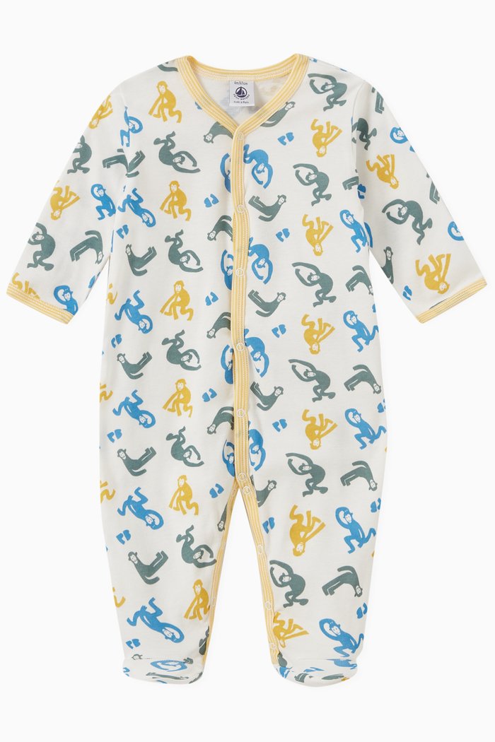 

Glow-in-the-Dark Monkey Sleepsuit, Multicolour