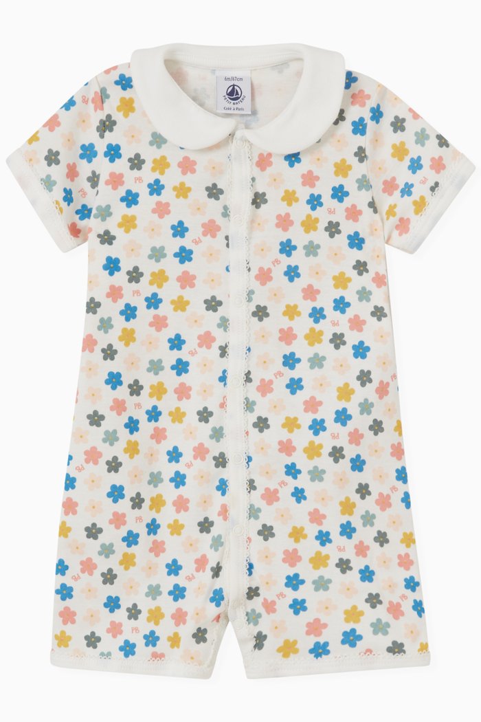 

Glow-in-the-Dark Floral Playsuit, Multicolour