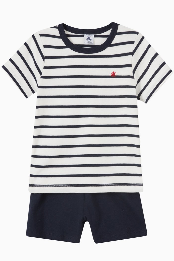

Short Pyjama in Cotton, Set of Two, Blue