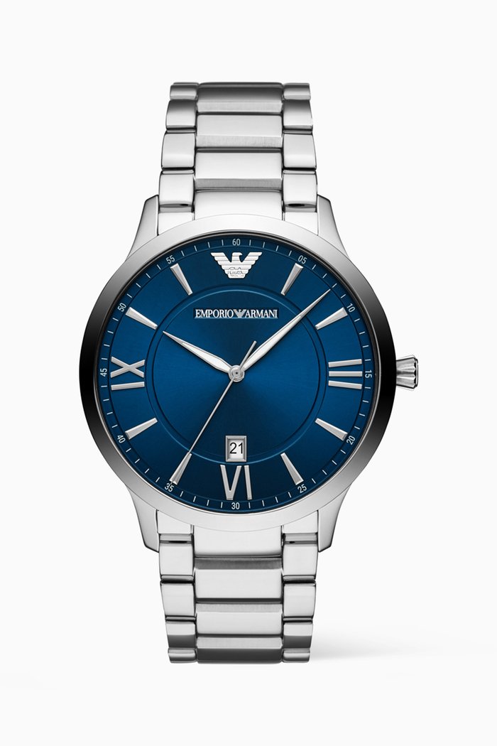 

Giovanni Quartz Watch, 43mm, Silver