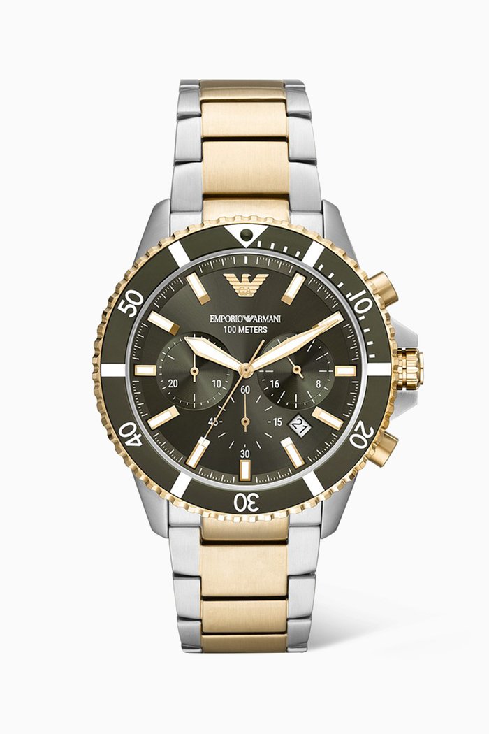 

Diver Chrono Watch, 43mm, Silver