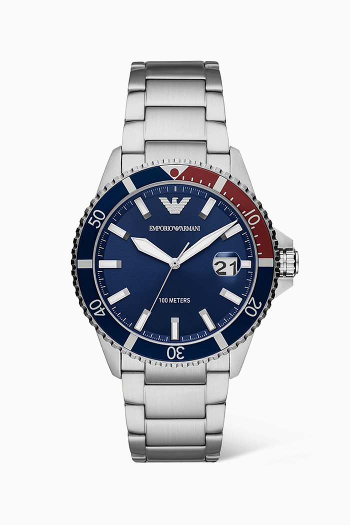 

Diver Quartz Watch, 42mm, Silver