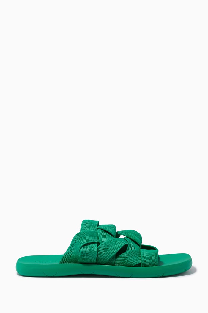 

Plat Slides in Intrecciato Elastic, Blue