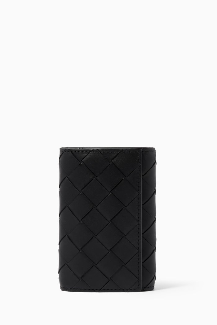 Key Case in Intrecciato Nappa, Black