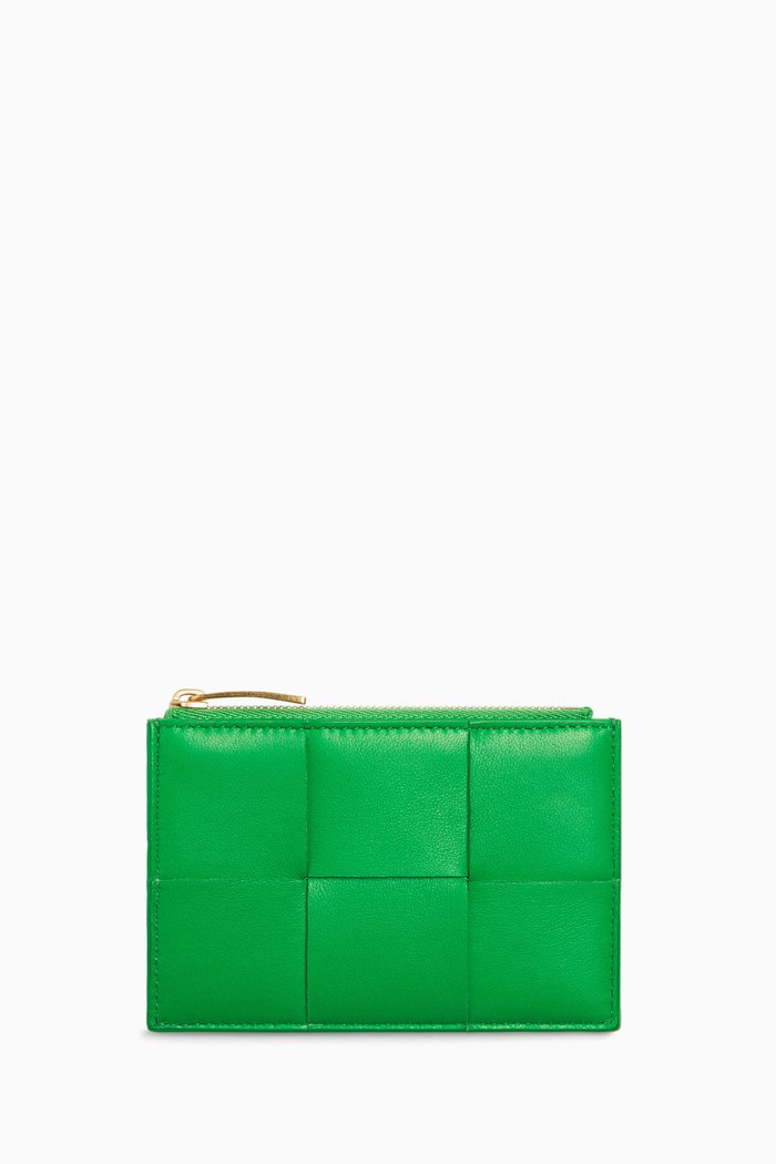 

Card Case in Intrecciato Nappa, Green